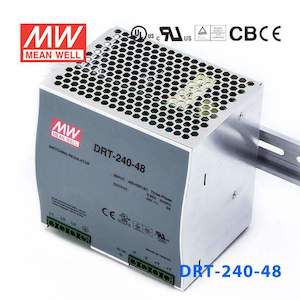 Din Rail: Mean Well DRT-240-48 Three Phase Industrial DIN RAIL Power Supply 240W
