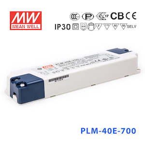 Mean Well PLM-40E-1750, 1750mA Constant Current with PFC - Terminal Block