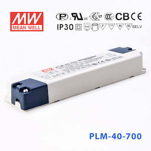 Constant Current: Mean Well PLM-40-700, 700mA Constant Current with PFC - Terminal Block