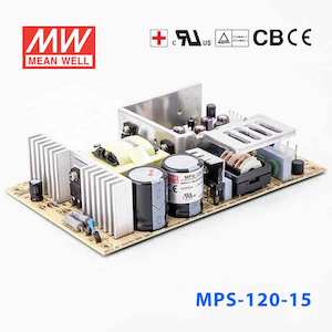 15v: Mean Well MPS-120-15 Power Supply 120W 15V he rated current is based on there being a fan that can provide 25CFM.