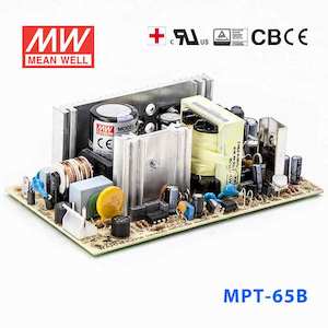 Multiple Output: Mean Well MPT-65B Power Supply 65W 5V 12V -12V