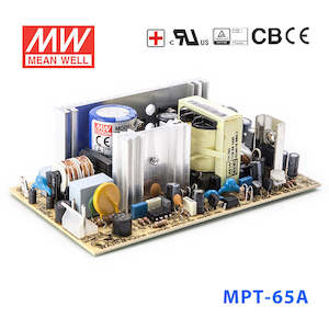 Multiple Output: Mean Well MPT-65A Power Supply 65W 5V 12V -5V