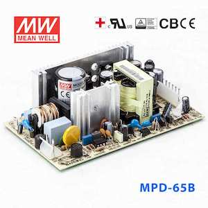 Multiple Output: Mean Well MPD-65B Power Supply 65W 5V 24V