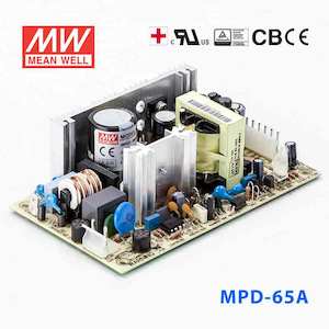 Multiple Output: Mean Well MPD-65A Power Supply 65W 5V 12V