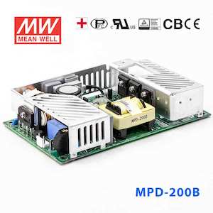 Multiple Output: Mean Well MPD-200B Power Supply 200W 5V 24V