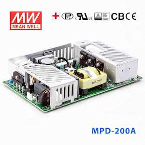 Multiple Output: Mean Well MPD-200A Power Supply 200W 5V 12V