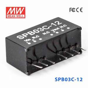 By Input Voltage: Mean Well SPB03C-12 DC-DC Converter - 3W - 36~72V in 12V out