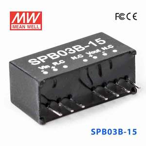Mean Well SPB03B-15 DC-DC Converter - 3W - 18~36V in 15V out