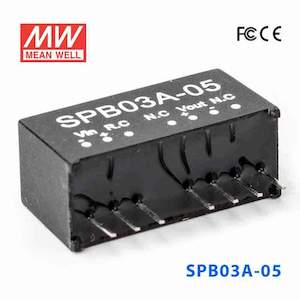 12v Nominal: Mean Well SPB03A-05 DC-DC Converter - 3W - 4.5~9V in 5V out