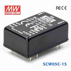 48v Nominal: Mean Well SCW05C-15 DC-DC Converter - 5W 36~72V DC in 15V out