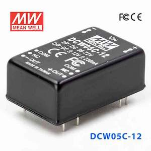 48v Nominal: Mean Well DCW05C-12 DC-DC Converter - 5W - 36~72V in ±12V out