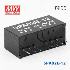 Mean Well SPA02E-12 DC-DC Converter - 1.8W - 4.5~9V in 12V out