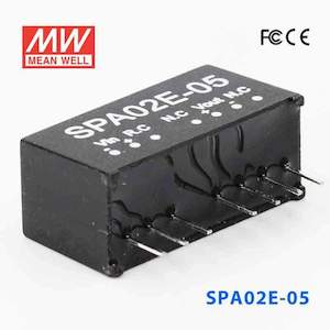 5v Nominal: Mean Well SPA02E-05 DC-DC Converter - 2W - 4.5~9V in 5V out