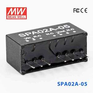 9v Nominal: Mean Well SPA02A-05 DC-DC Converter - 2W - 9~18V in 5V out