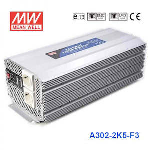 Modified 110vac: Mean Well A302-2K5-F3 Modified Sine Wave 2500W 230V DC-AC Power Inverter
