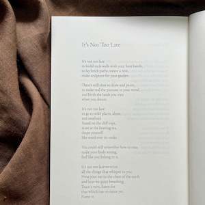 It's Not Too Late: A Poetry Workshop