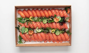 Fresh Salmon Sashimi Dragons Restaurant