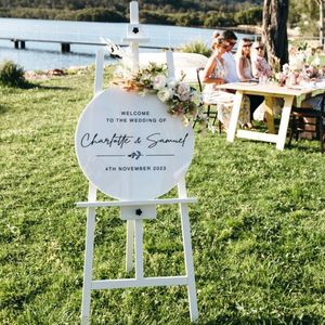 Personalised Welcome Sign – Printed White Round Sign