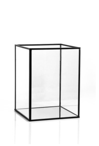 Glass Candle Holder Black Frame