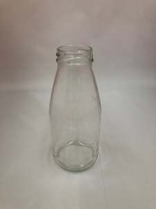 Glassware: Glass milk bottle vase