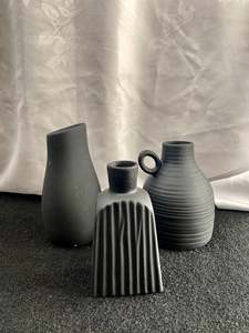 Matte Black Vase Range