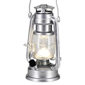 Silver battery operated lantern