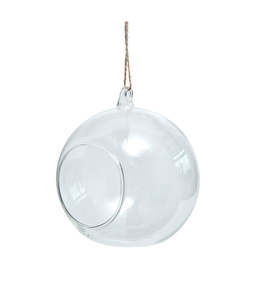 Glass hanging sphere votive holder