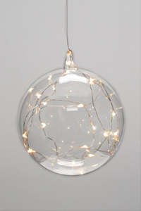 Accessories: Glass hanging fairy light sphere