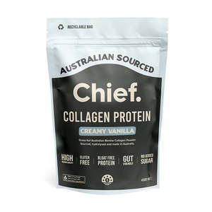 Chief Nutrition Grass-Fed Collagen Protein Powder - Creamy Vanilla 450g