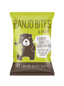 The Carob Kitchen - Banjo Bites - Carob Coated Sultanas Multi Pack - 6 Pack (6x20g)