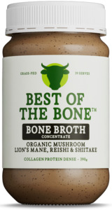 Snacks And Pantry Stocks And Broths: Best of the Bone - Grass-fed Beef Bone Broth Concentrate - Healing Mushroom (390g)