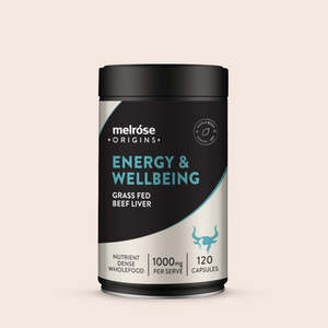 Health Supplements: Melrose Energy & Wellbeing Grass Fed Beef Liver Capsules - 120 capsules BEST BEFORE 31/05/2025