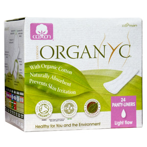 Organyc - Organic Cotton Panty Liners Individually Wrapped- Light Flow (24 pack)