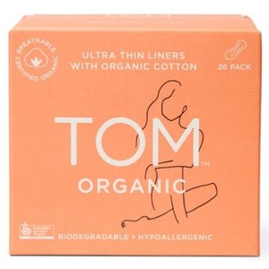Personal And Sexual Health Pads And Liners: TOM Organic - Organic Cotton Ultra Thin Liners - Panty Liners (26 Pads)