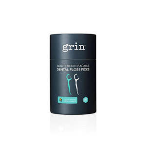 Grin - Biodegradable Dental Floss Picks - Adults (45 pack)