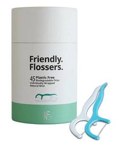 Dental Floss: The Natural Family Co. - Plastic Free Friendly Flossers - Natural Mint (45 picks)