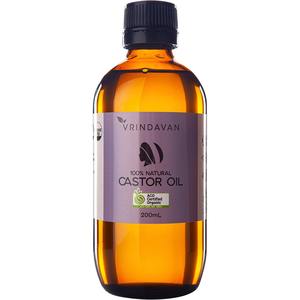 Certified Organic Skin: Vrindavan - Castor Oil Certified Organic - Amber Glass Bottle (500ml)