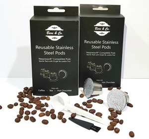 Drinkware Coffee Pods And Lids: Bare & Co. - Reusable Coffee Pod Sticker Lids - Nespresso Compatible* (120 stickers)