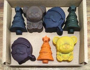 Baby Toys: Eco Crayons - Plant Based Crayons - Christmas (7 Pack)