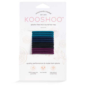 Kids And Baby: Kooshoo - Organic Plastic-free Mini Hair Ties - Dark Hues (12 Pack)