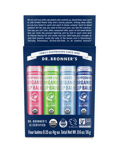 Gift Packs 2020: Dr Bronner's - Joy Lip Balm Set (4 x 4g)