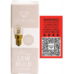 Eco Home Homewares: Luvin Life - Himalayan Salt Lamp Bulb - 12 Watt (single Bulb)