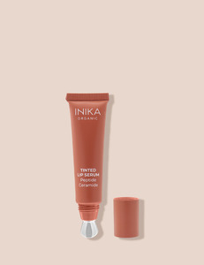 INIKA Organic Tinted Lip Serum - Peptide & Ceramide - Rosewood