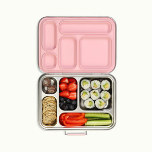 Ever Eco - 5 Compartment Stainless Steel Bento Box - Sorbet