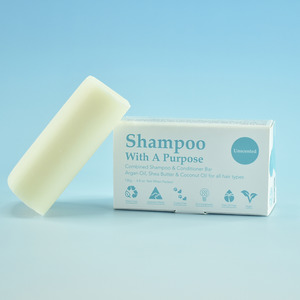 Shampoo With A Purpose - Shampoo and Conditioner Bar - Unscented (135g)