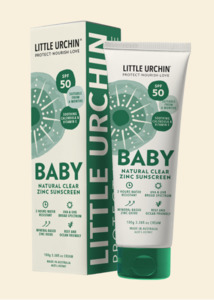 Little Urchin: Little Urchin Baby Natural Clear Zinc Sunscreen SPF 50 - 100g