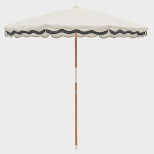 Business and Pleasure Amalfi Beach Umbrella Rivie Navy & White