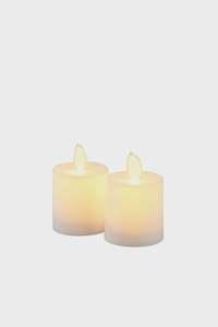 Led Candles: Sirius Sara Tealight Candle Set of 2 White