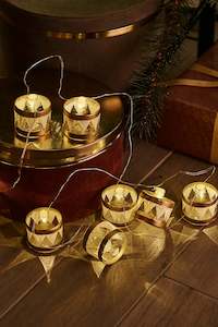 Christmas Decoration Sirius Elly Drum Garland Gold