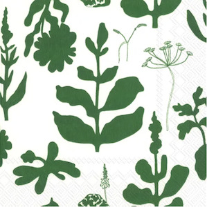 Ihr Paper Napkins: IHR Luncheon MM Elokuun Varjot Green